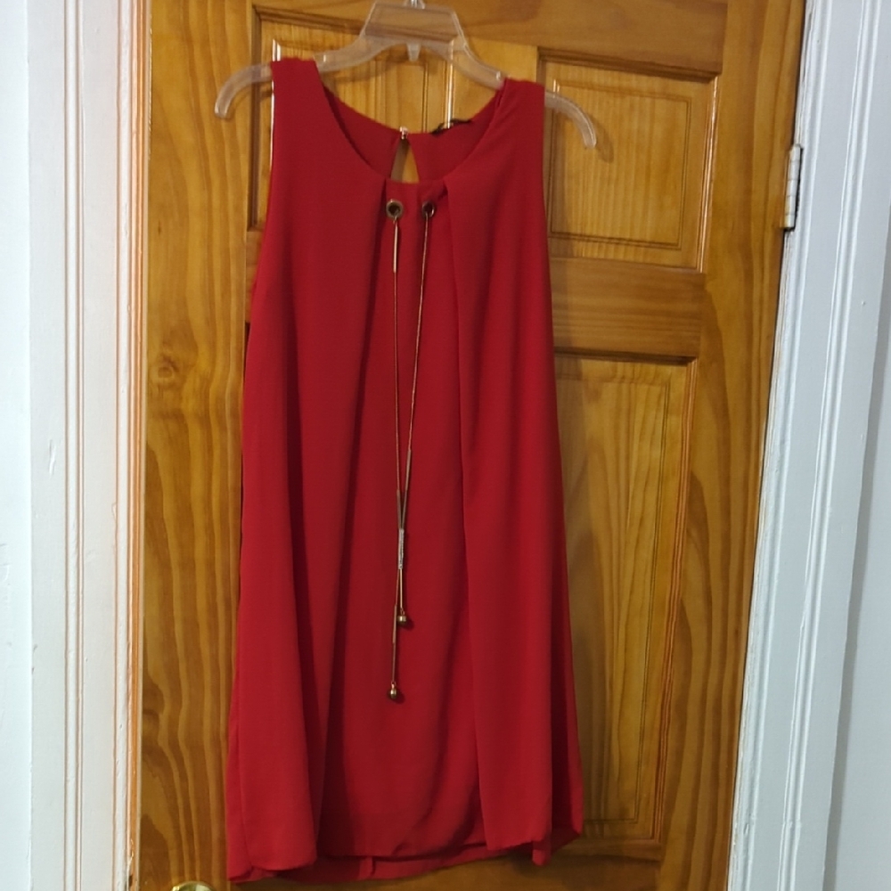Elegant Red Midi Dress